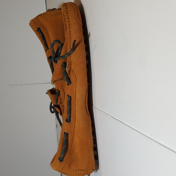 Cole Haan mens driving moccasin slip on orange size 7.5 - Picture 7 of 11